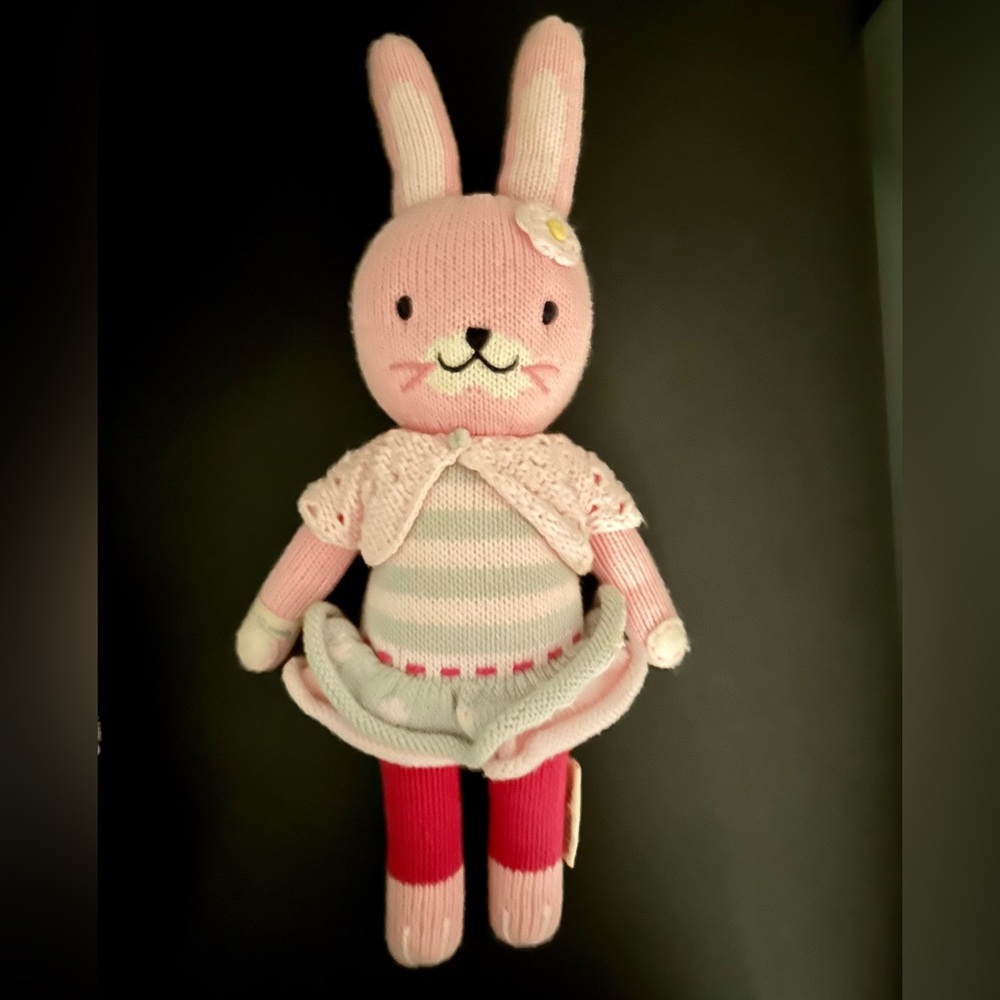 Cuddle and Kind 13” Chloe the Bunny. Handmade. Plush Animal. Rabbit. Easter.